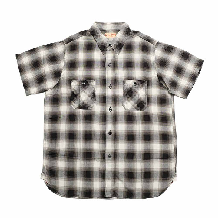 SUGAR CANE - RAYON OMBRE CHECK S/S WORK SHIRT - SC39728