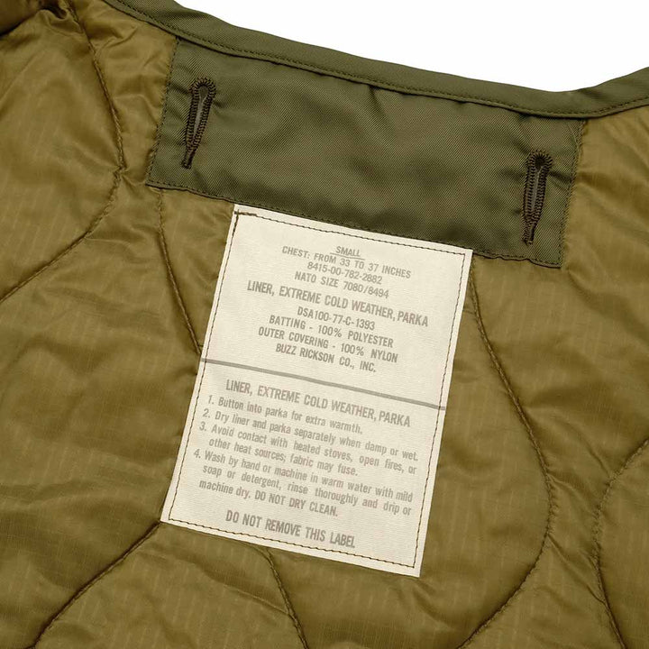 Buzz Rickson's M-65 PARKA LINER BR15335