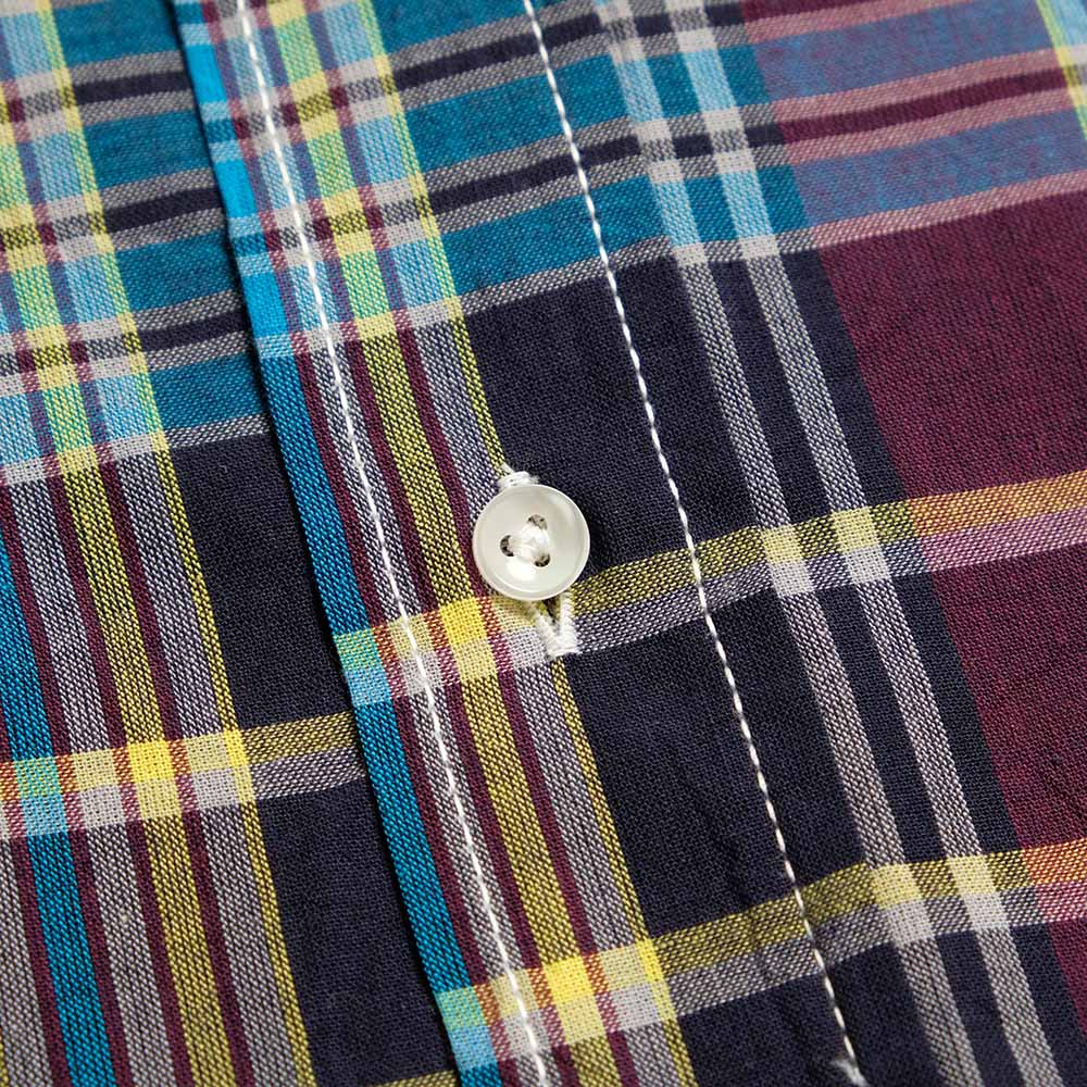 SUGAR CANE - MADRAS CHECK BUTTON DOWN SHIRT - SC39738