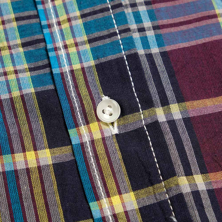 SUGAR CANE - MADRAS CHECK BUTTON DOWN SHIRT - SC39738
