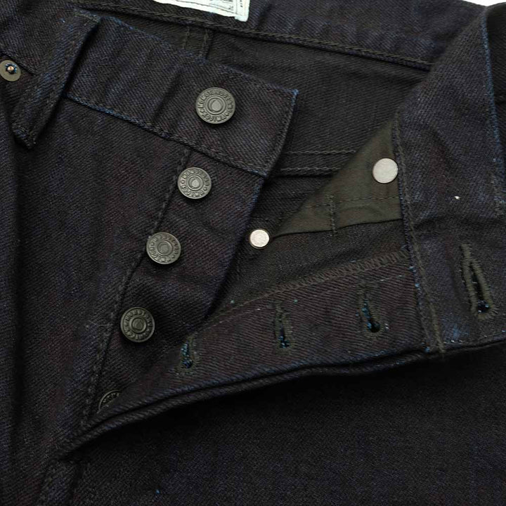 MOMOTARO JEANS - 15.7oz INDIGO × BLACK DENIM - NARROW TAPERED - MXJE3100