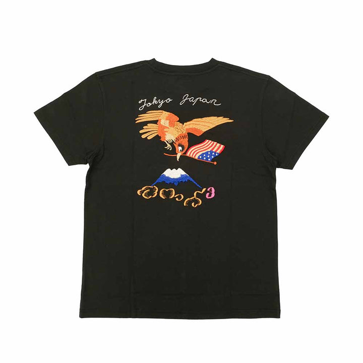 TAILOR TOYO - S/S SUKA T-SHIRT - EMBROIDERED - EAGLE & MT. FUJI - TT79392