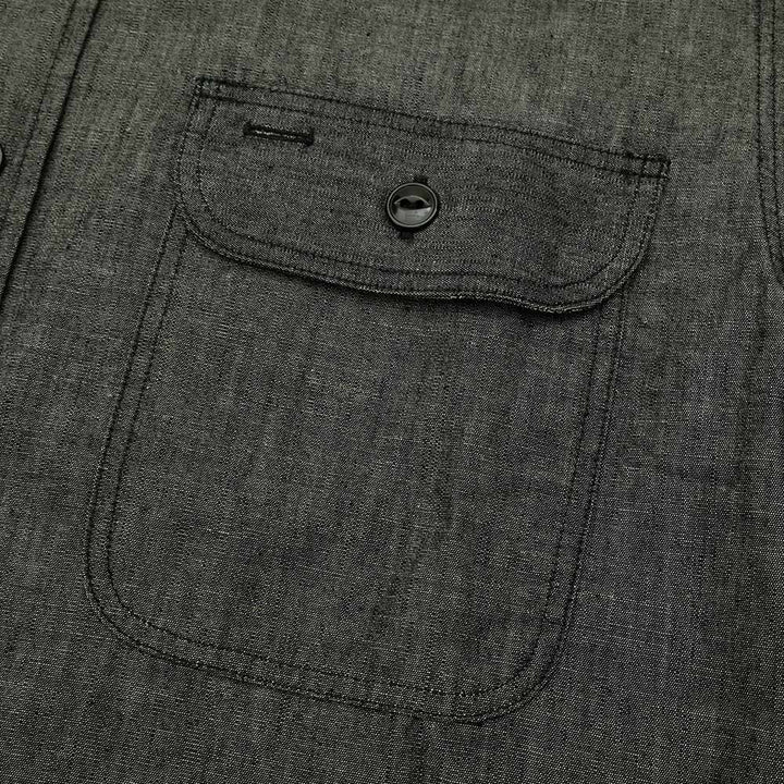 Sugar Cane - BLACK CHAMBRAY WORK SHIRT - SC29159