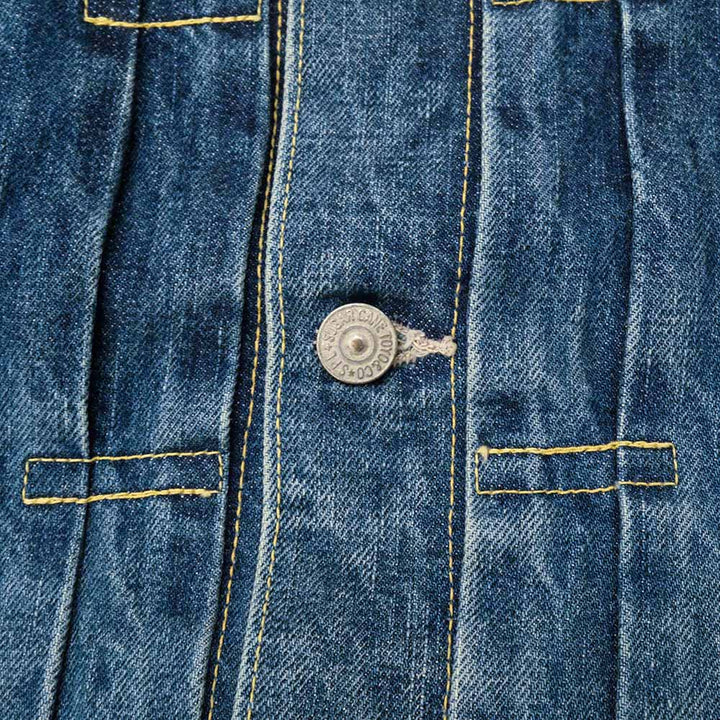 SUGAR CANE - 14.25oz. DENIM JACKET 1953 AGED MODEL CARTOON PAINT - SC15716