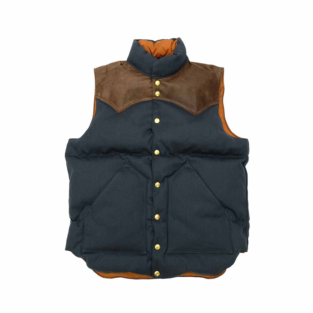 WAREHOUSE × Rocky Mountain Featherbed - CANVAS DOWN VEST - WHRM-2223