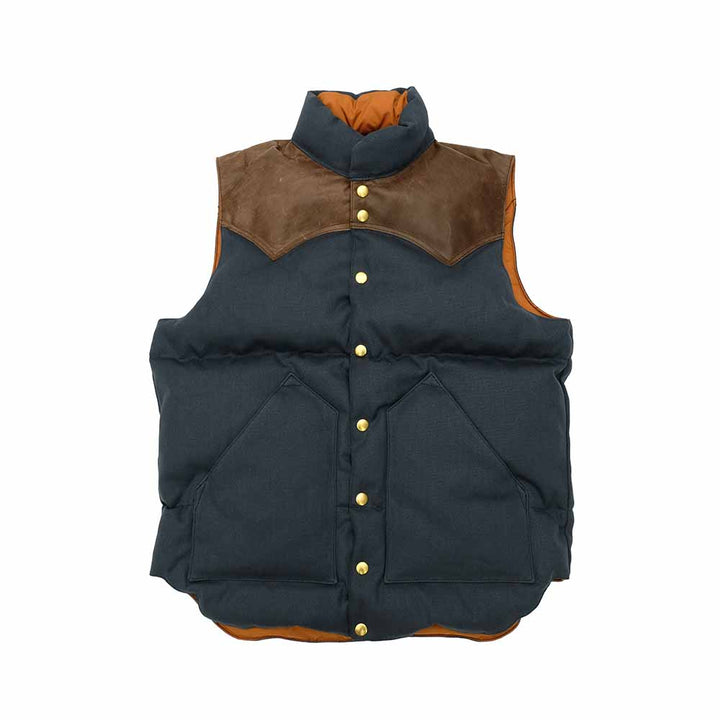WAREHOUSE × Rocky Mountain Featherbed - CANVAS DOWN VEST - WHRM-2223