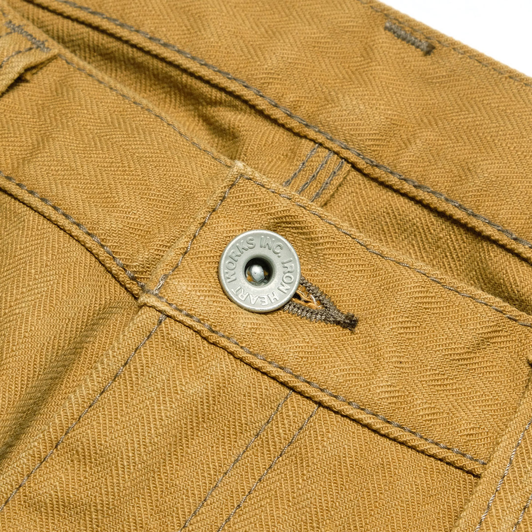 IRON HEART - Sulfur-dyed Herringbone Painter Pants - 831
