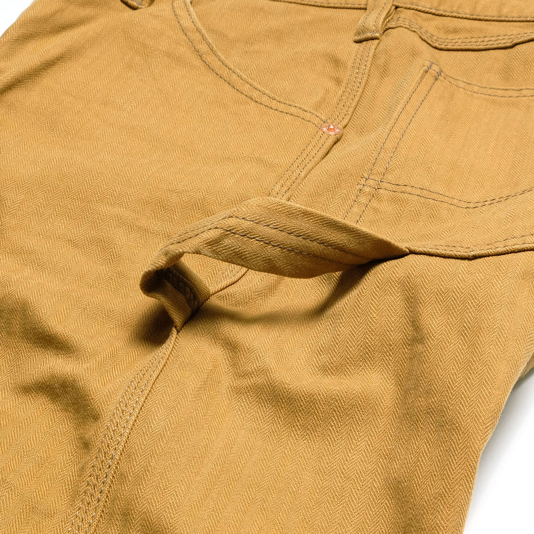 IRON HEART - Sulfur-dyed Herringbone Painter Pants - 831
