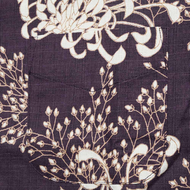 Koromozakura - Southern Cloth - Short-Sleeve Regular Shirt - Chrysanthemum - SA1686