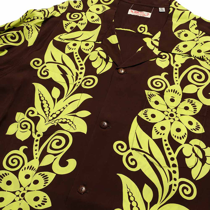 SUN SURF - STORE LIMITED - L/S RAYON HAWAIIAN SHIRT - PICTOGRAPH FLOWER - SS39616LS