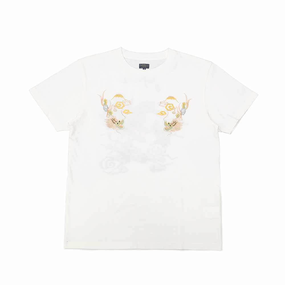 TAILOR TOYO - S/S SUKA T-SHIRT - EMBROIDERED - DRAGON - TT79588