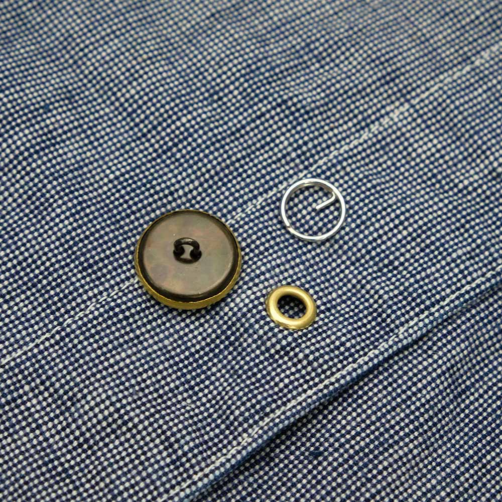 WAREHOUSE - INDOGO PIN-PLAID CHANGE BUTTON COVERALL - 2195