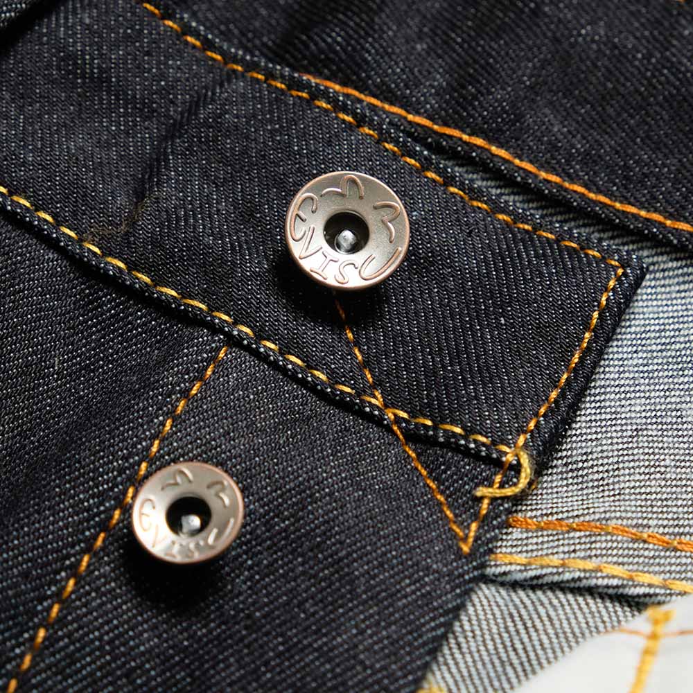 EVISU - #2017 - Ecru Seagull Print Taper Fit Jeans - 5JE1250