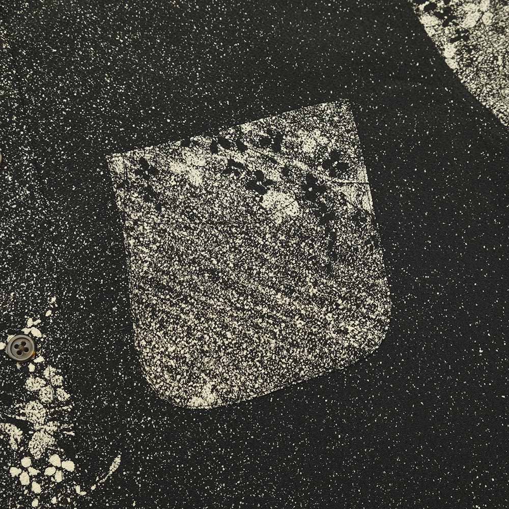 KOROMO ZAKURA - Crepe Cloth -  Short-Sleeve Regular Shirt - Flowing Flower - SA1608