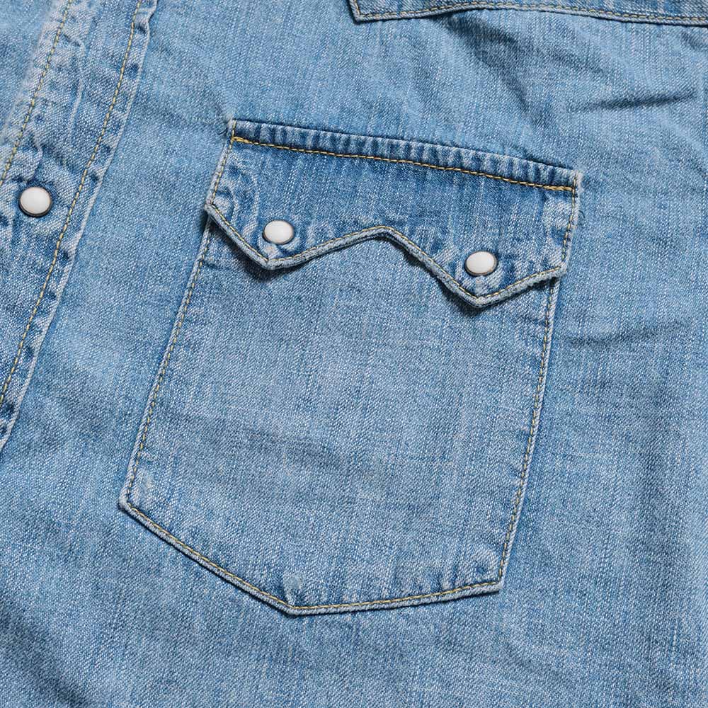 REMI RELIEF - 8.5oz DENIM WESTERN SHIRT - Sawtooth Flap Pockets - RN2048SDR