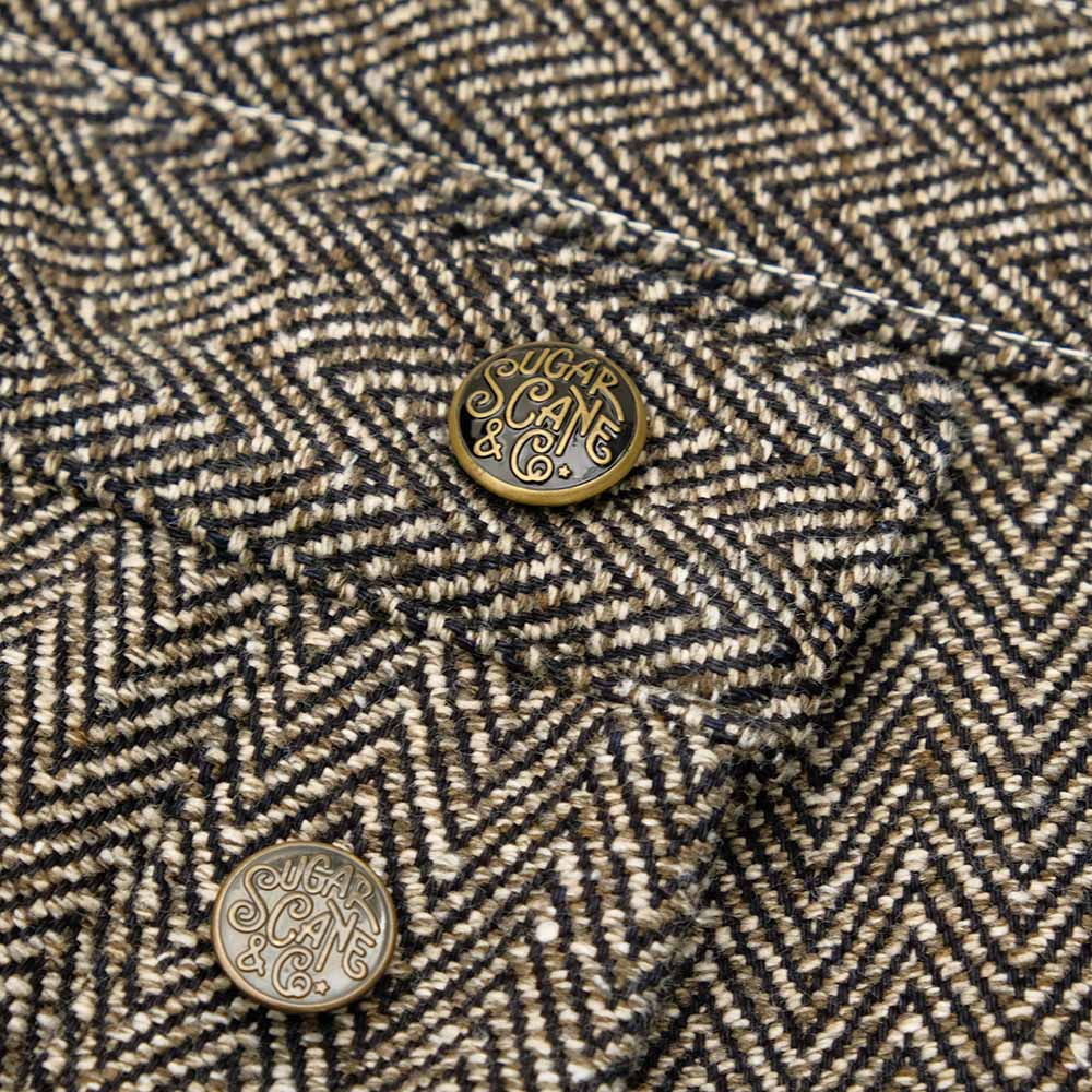 SUGAR CANE - FICTION ROMANCE - 16.7oz. INDIGO TWEED WORK PANTS - SC42609