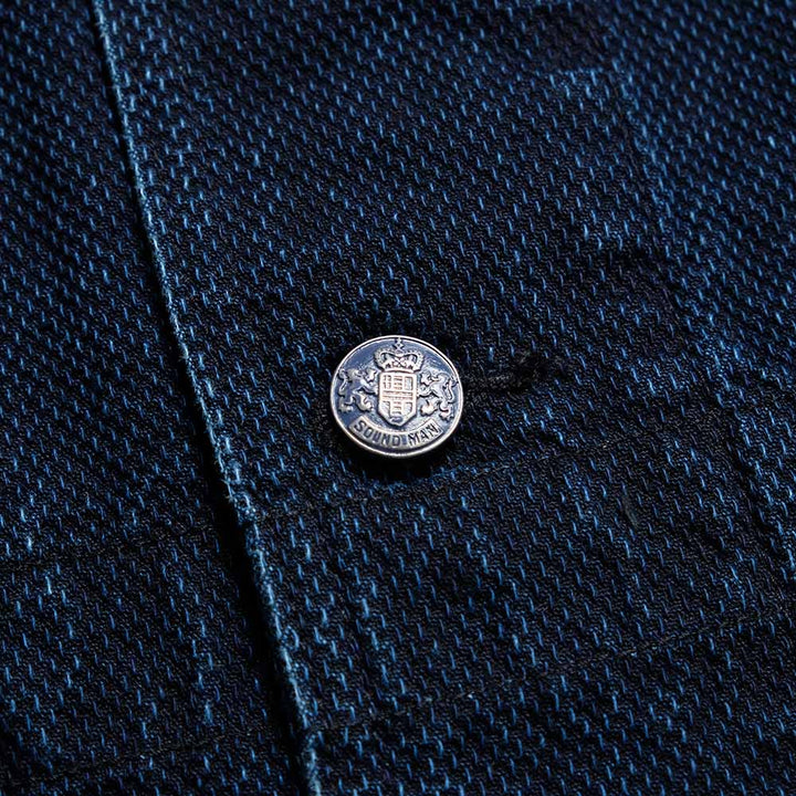Soundman - Shawl Collar Coverall - Marshaii - Indigo Dyed SASHIKO - 451M-655B