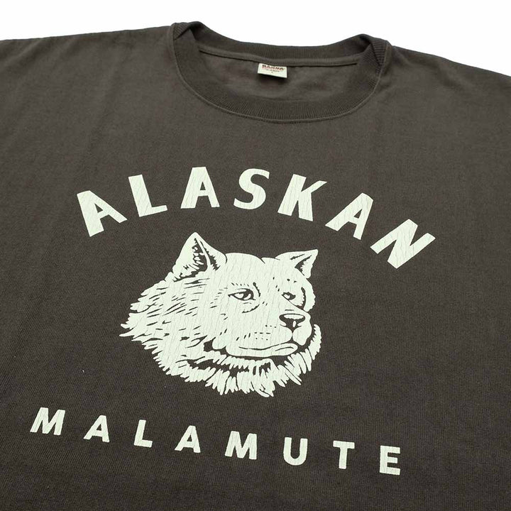 BARNS - Heavy Weight Crossover Neck S/S Print T-shirt - ALASKAN MALAMUTE - BR-25218