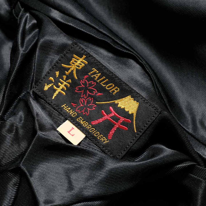 TAILOR TOYO - Acetate Souvenir Jacket - WHITE DRAGON x TIGER HEAD - TT15972-219
