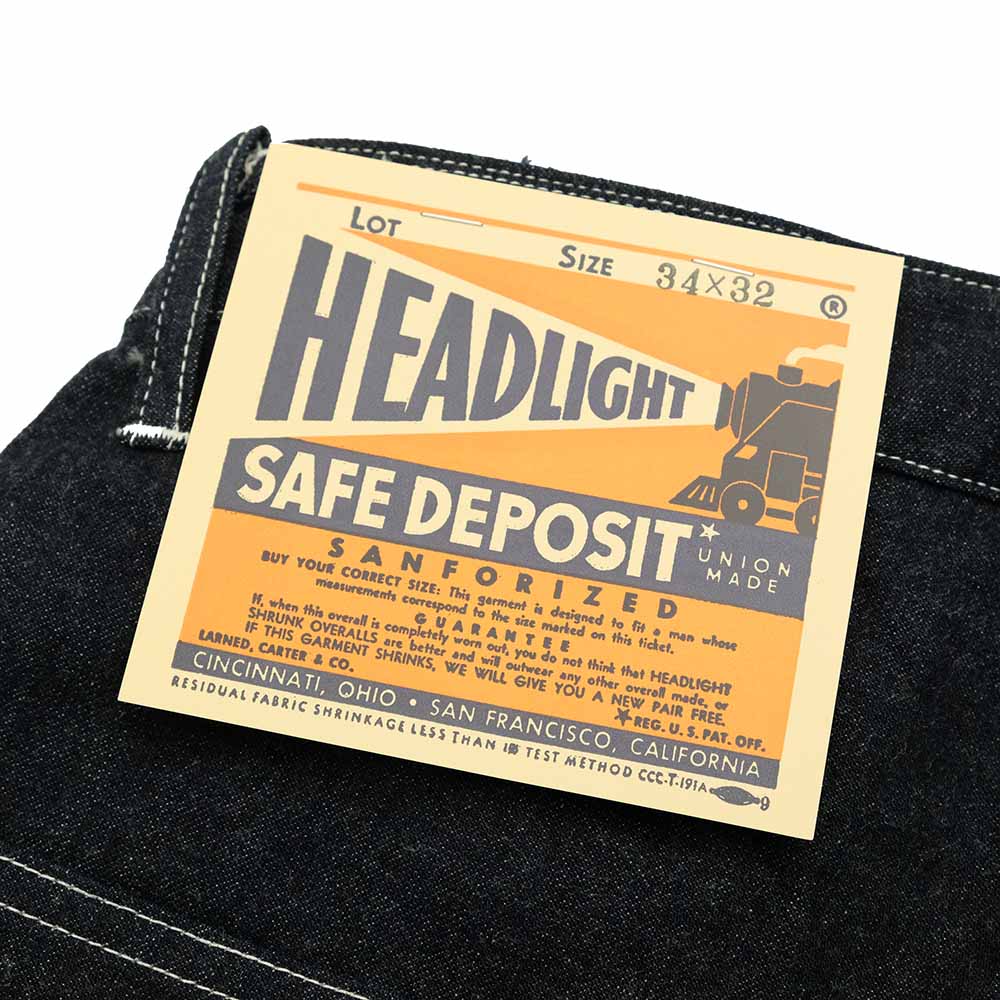 HEADLIGHT - 11oz. BLUE DENIM ZIP FLY DUNGAREES - HD42555
