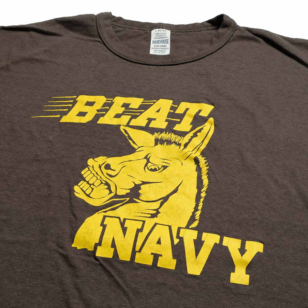 WAREHOUSE - 2ND HAND SERIES - Lot.4064 - S/S T-SHIRTS - BEAT NAVY - 4064BEA-26