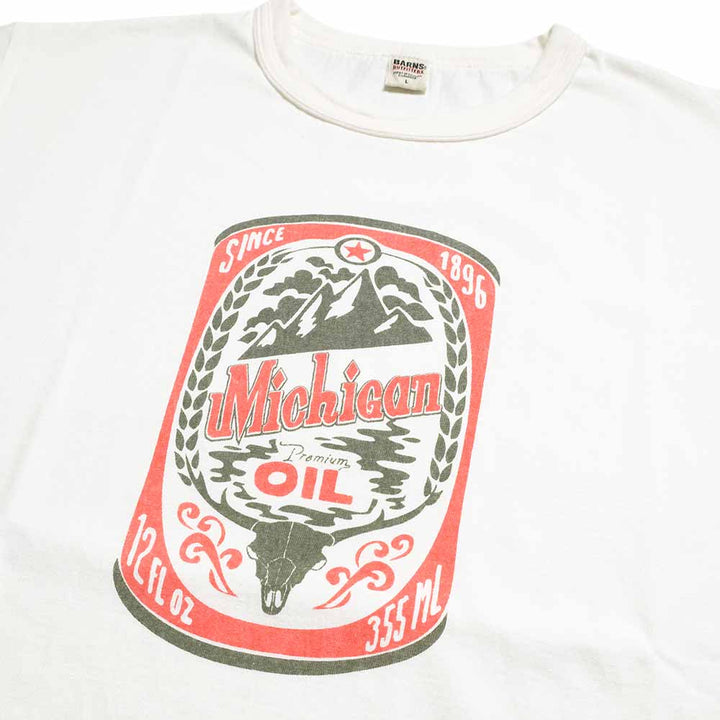 BARNS - TOUGH NECK S/S PRINT T-SHIRT - Michigan OIL - BR-26259