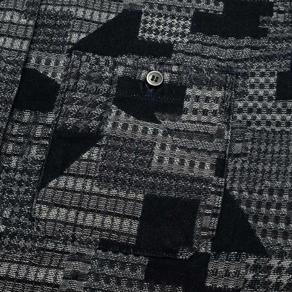 MOMOTARO JEANS - INDIGO JACQUARD L/S SHIRTS - MXLS1015