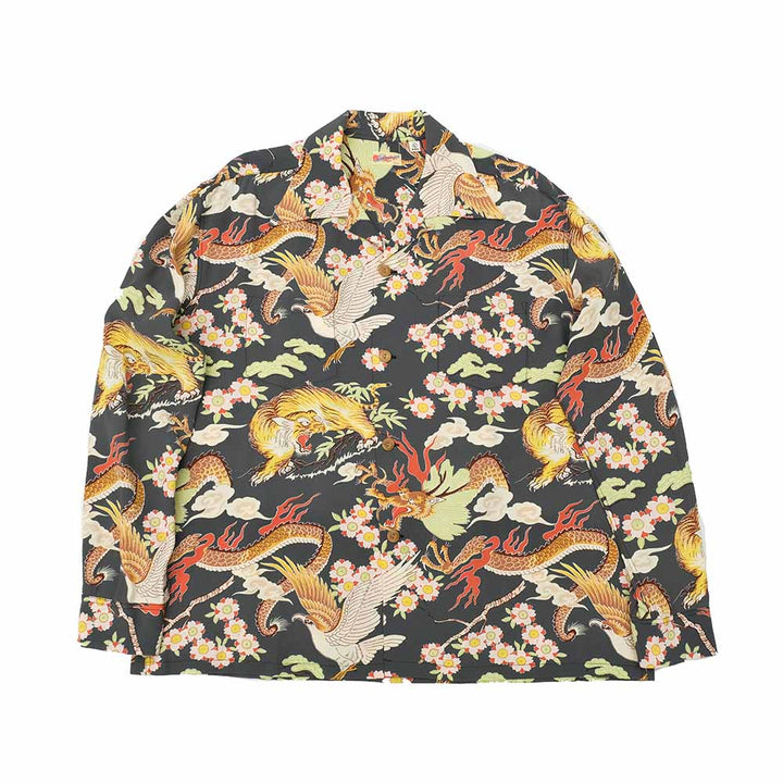 SUN SURF - L/S RAYON HAWAIIAN SHIRT - THE TRIANGULAR FIGHT - SS29404