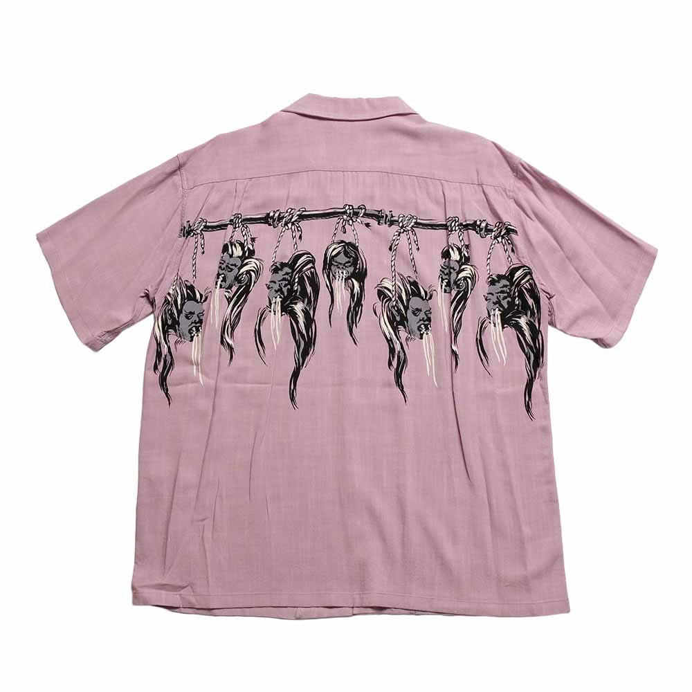 STAR OF HOLLYWOOD - HOPSACK RAYON OPEN SHIRT - SHRUNKEN HEAD - SH39705