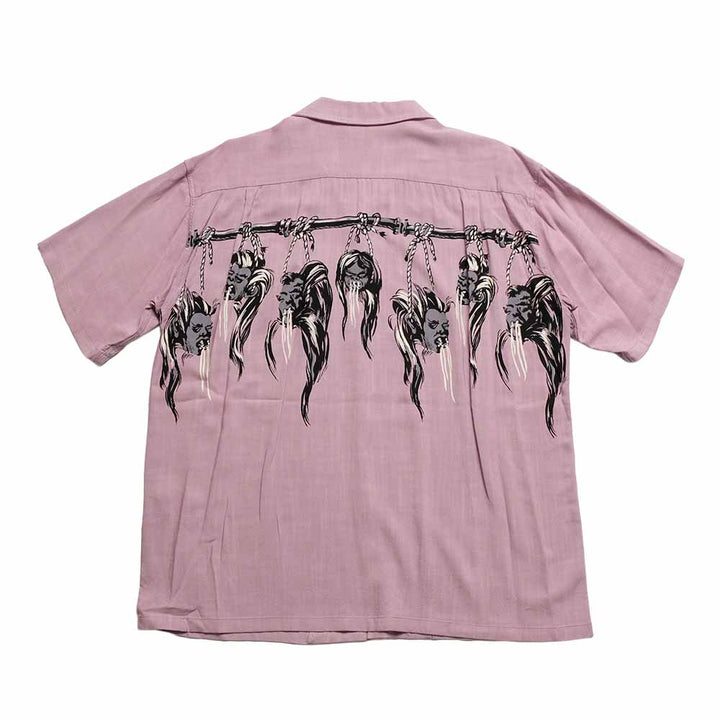 STAR OF HOLLYWOOD - HOPSACK RAYON OPEN SHIRT - SHRUNKEN HEAD - SH39705