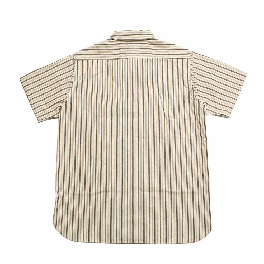 SUGAR CANE - COTTON STRIPE S/S WORK SHIRT - SC39730