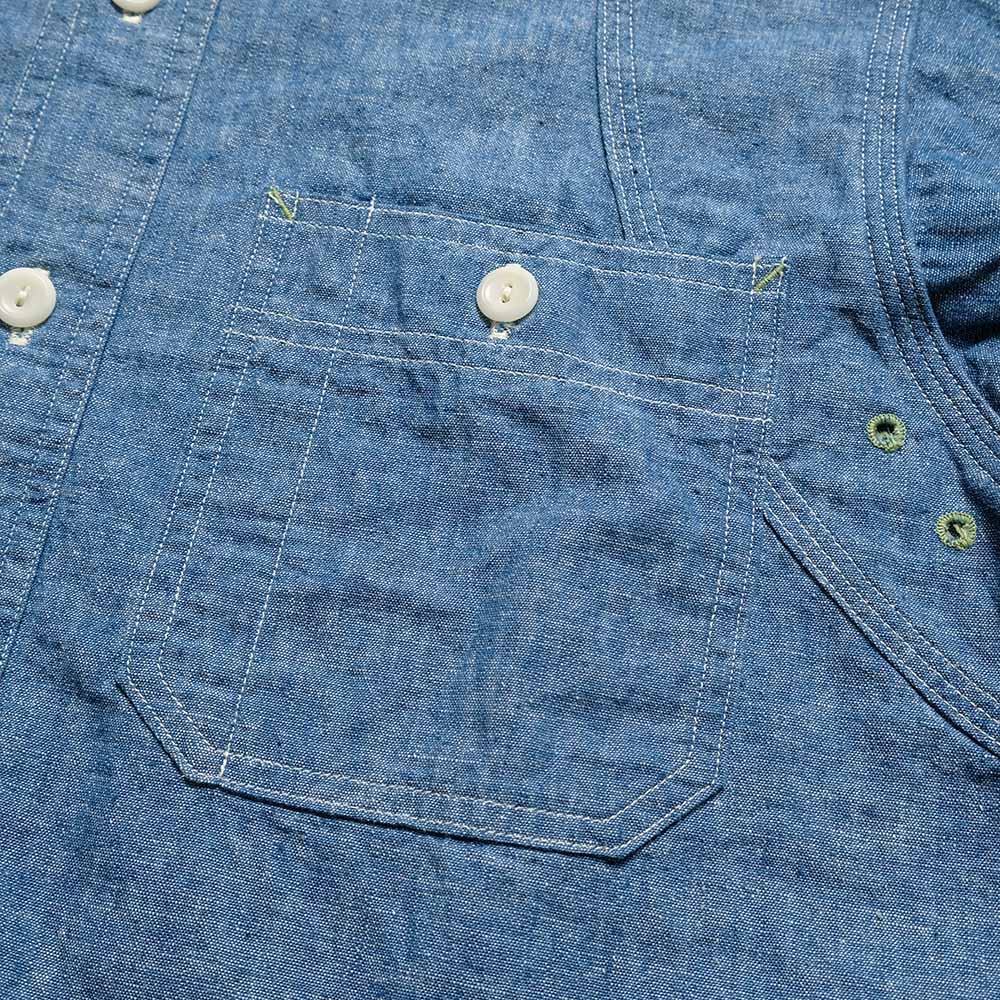 WAREHOUSE - VENTILATION TRIPLE STITCH CHAMBRAY SHIRTS - 3064-25