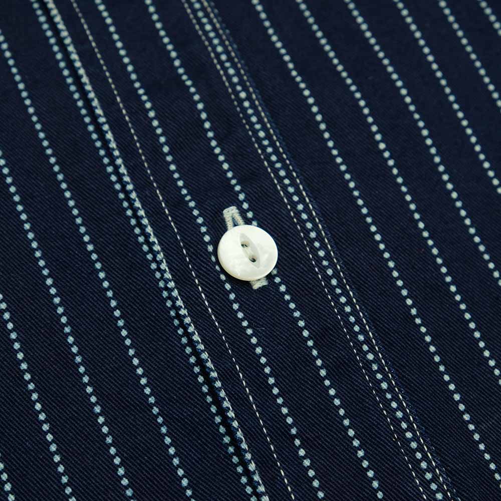 SUGAR CANE FICTION ROMANCE 8.5oz. WABASH STRIPE WORK SHIRT SC29164