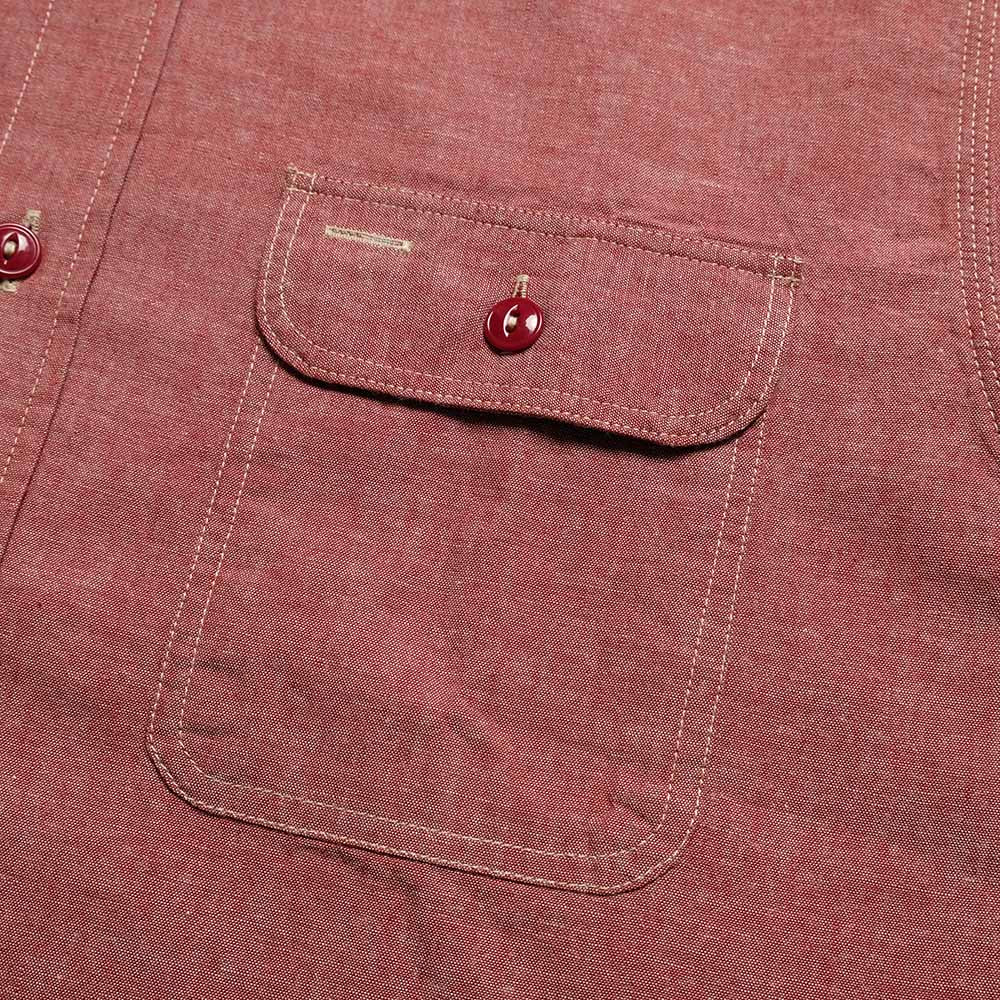 SUGAR CANE - RED CHAMBRAY WORK SHIRT - SC29682