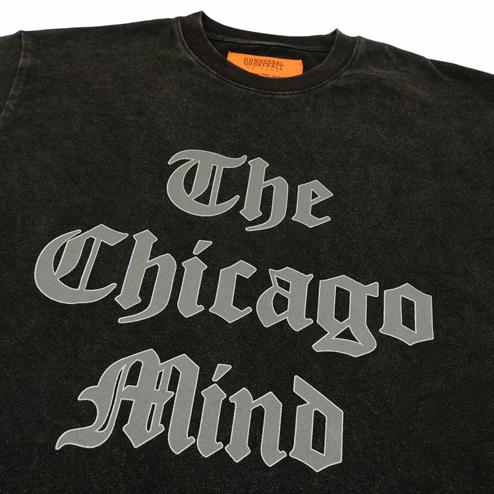 UNIVERSAL OVERALL - CHEMCIAL WASH - PRINT T-SHIRT - OLD ENGLISH LOGO - U2523210