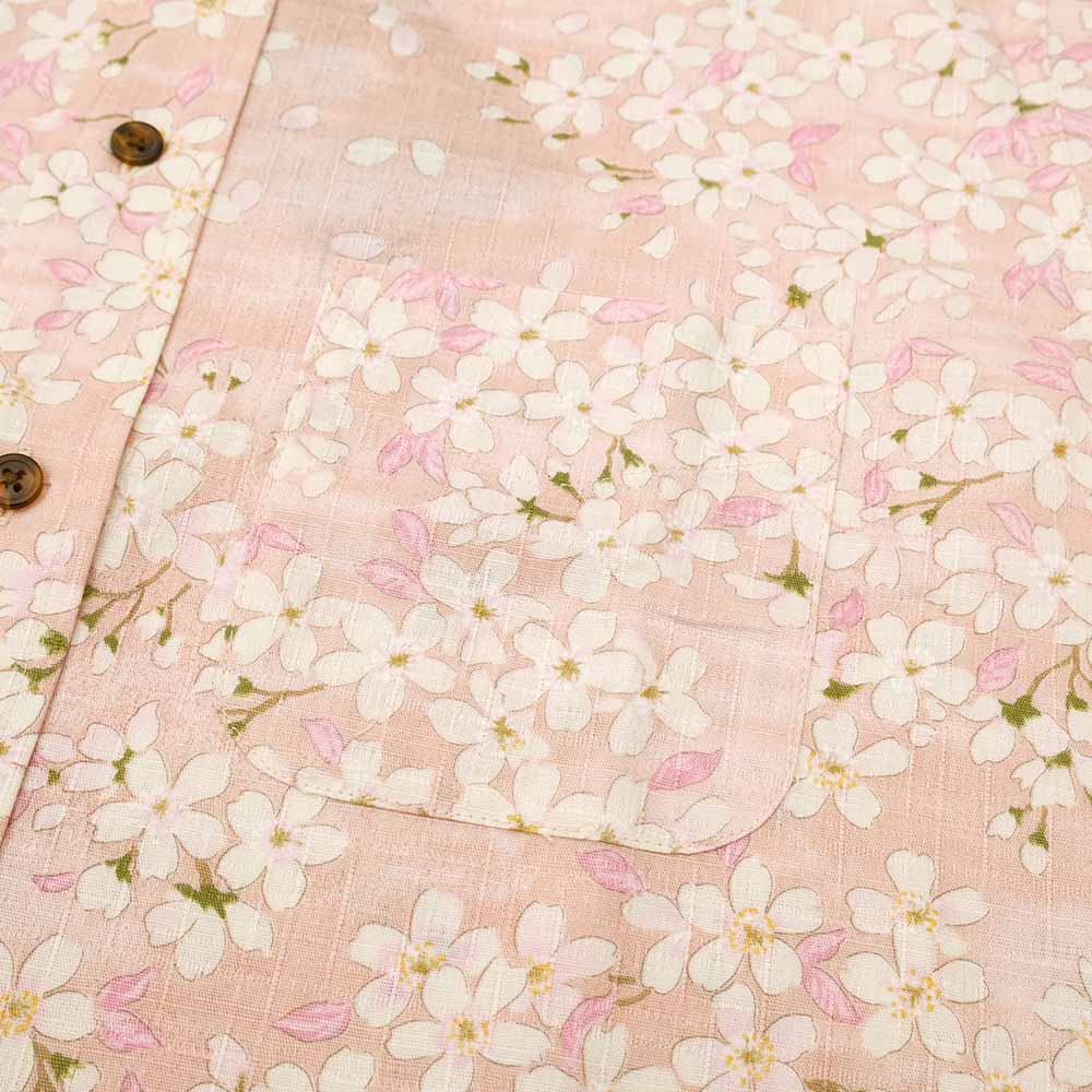 KOROMO ZAKURA - Southern Cloth - Long-Sleeve Regular Shirt - Kasumi Mai Zakura (Dancing Hazy Cherry Blossoms) - SA1662