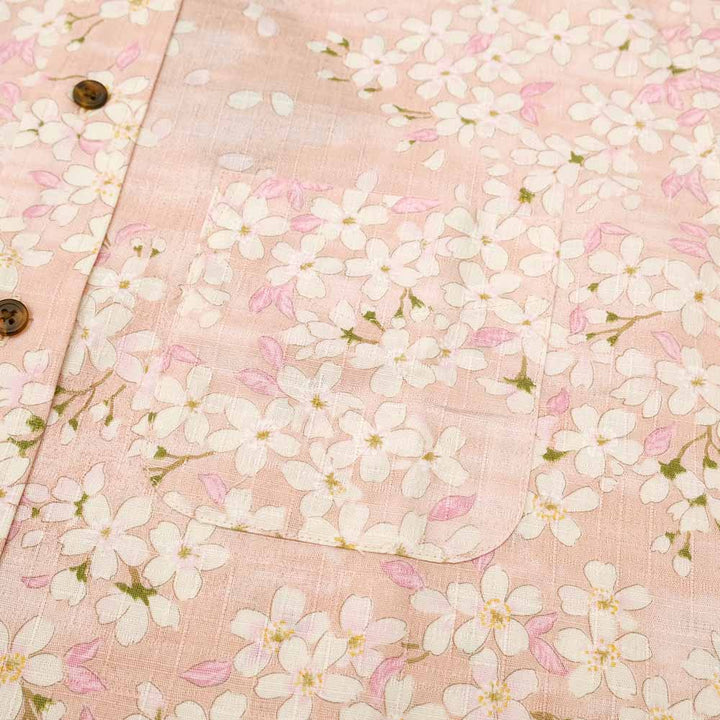 KOROMO ZAKURA - Southern Cloth - Long-Sleeve Regular Shirt - Kasumi Mai Zakura (Dancing Hazy Cherry Blossoms) - SA1662