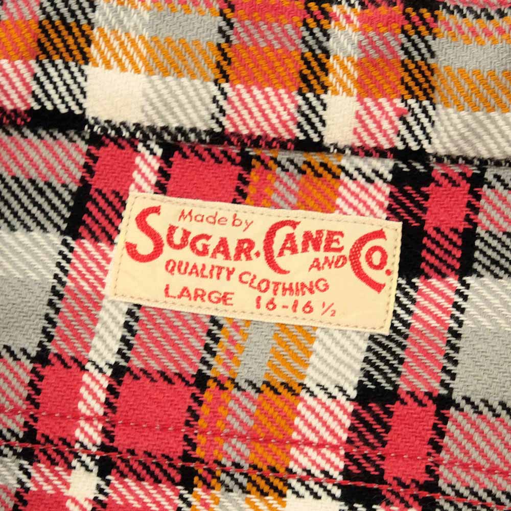 SUGAR CANE - TWILL PLAID WORK SHIRT - SC29565