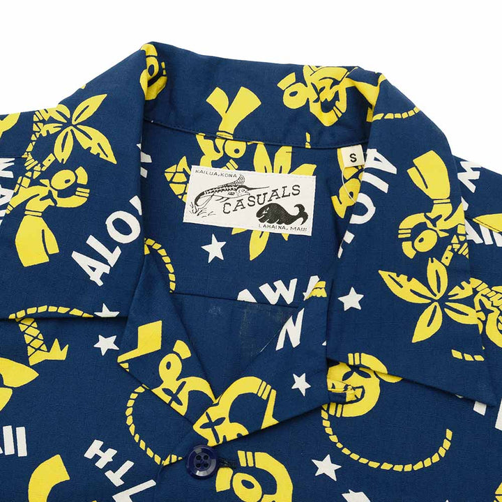 SUN SURF - COTTON RIPSTOP OPEN SHIRT - SAILOR MOKU STARS - SS39280