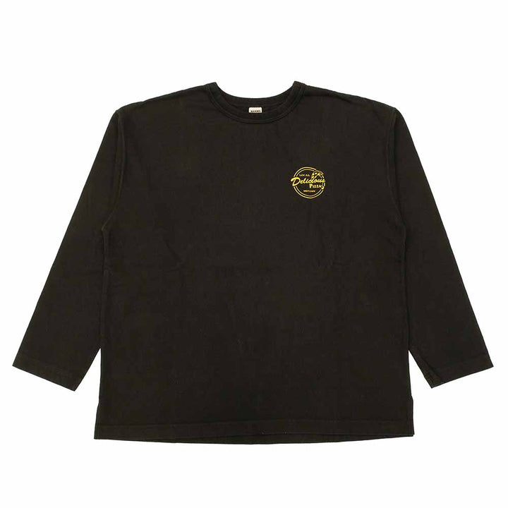 BARNS - 10/- 90's Heavy Weight L/S Print T-shirt - Delicious PIZZA - BR-25407