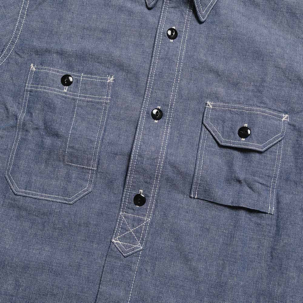 STUDIO D’ARTISAN & SA. - CHAMBRAY S/S WORK SHIRT - 5333A-S