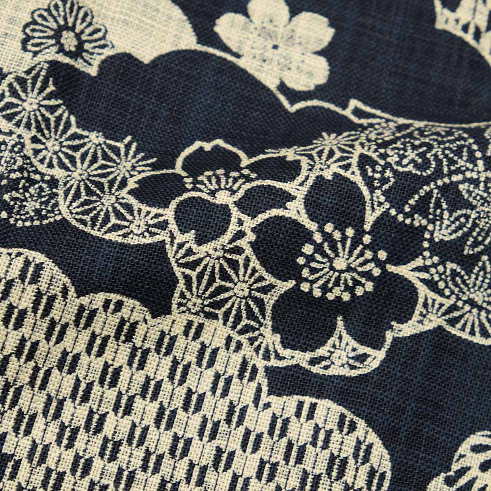 KOROMO ZAKURA - Uneven Yarn Cloth - Long-Sleeve Regular Shirt - KUMODORI(Cloud Pattern) - SA1595