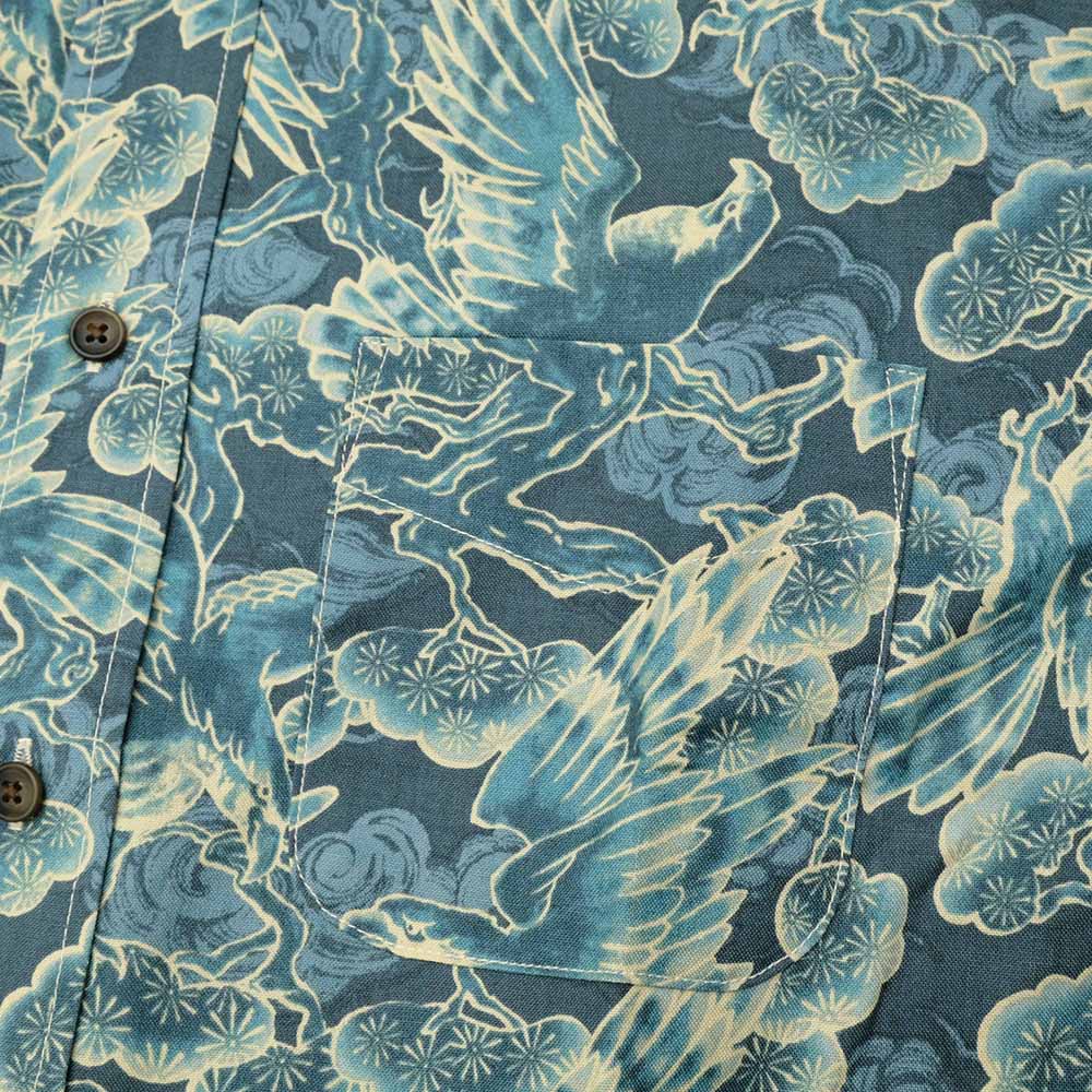 衣櫻 - シーチング素材 - 長袖レギュラーシャツ - 松鷹 - SA1724