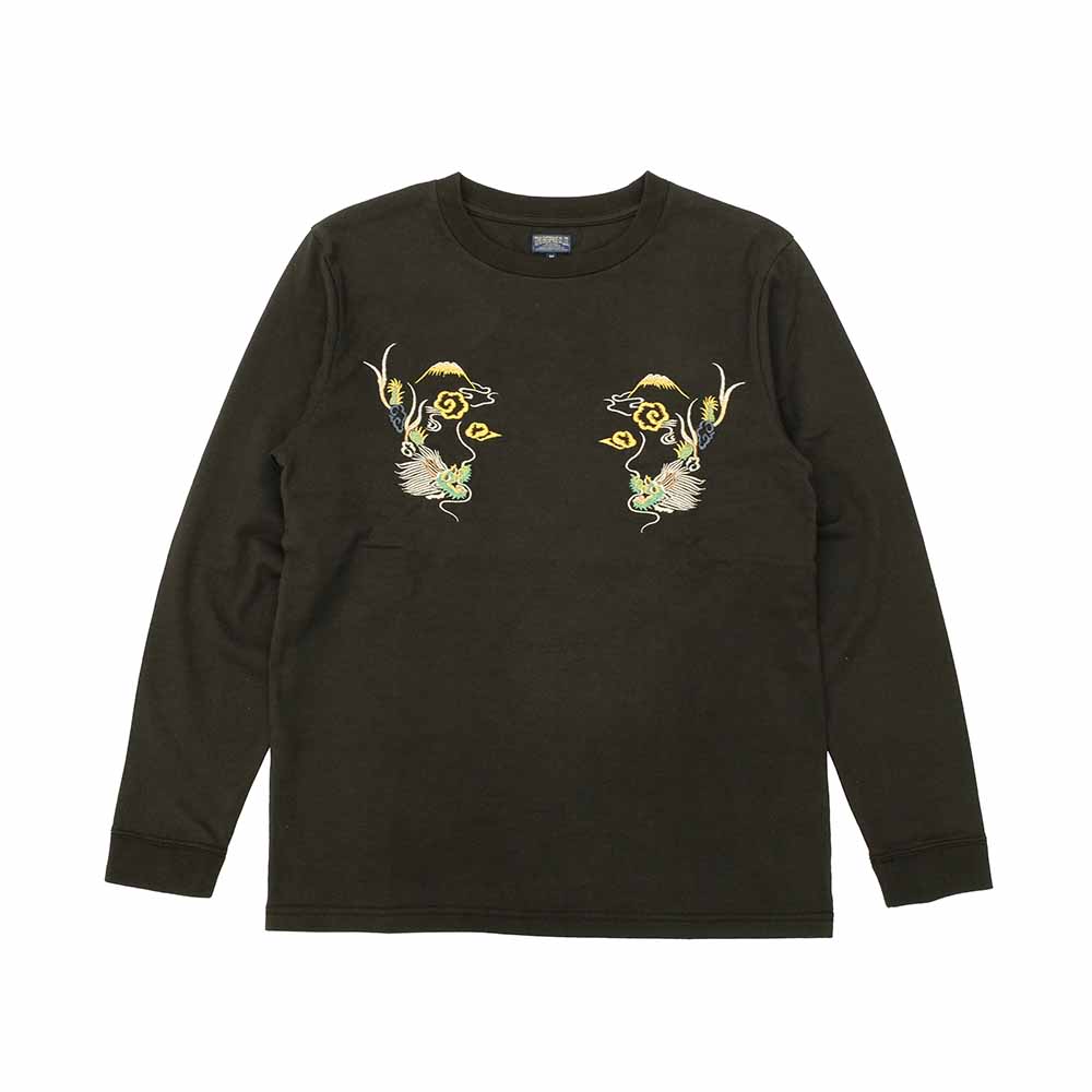 TAILOR TOYO - L/S SUKA T-SHIRT - EMBROIDERED - DRAGON - TT69470