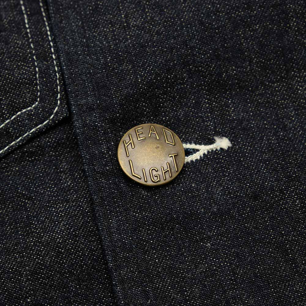 HEADLIGHT - 9.5oz. SPECIAL WEAVE DENIM DOUBLE BREASTED COAT - HD15844