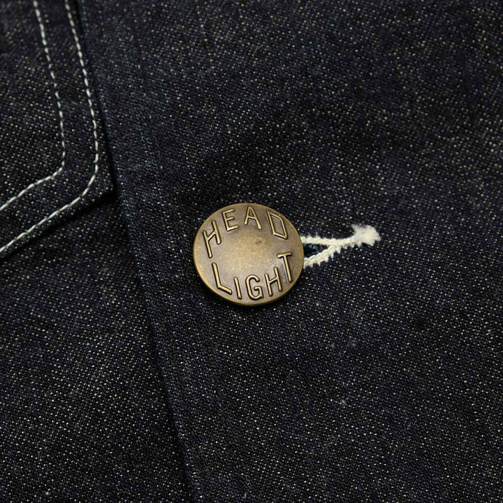 HEADLIGHT - 9.5oz. SPECIAL WEAVE DENIM DOUBLE BREASTED COAT - HD15844
