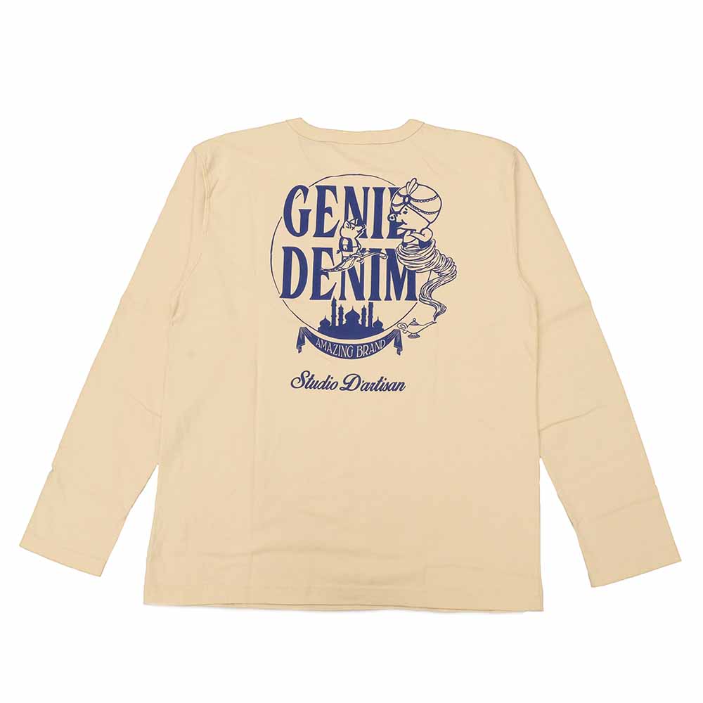 STUDIO D’ARTISAN - PRINT L/S T-SHIRT - GENIE DENIM - 8195A