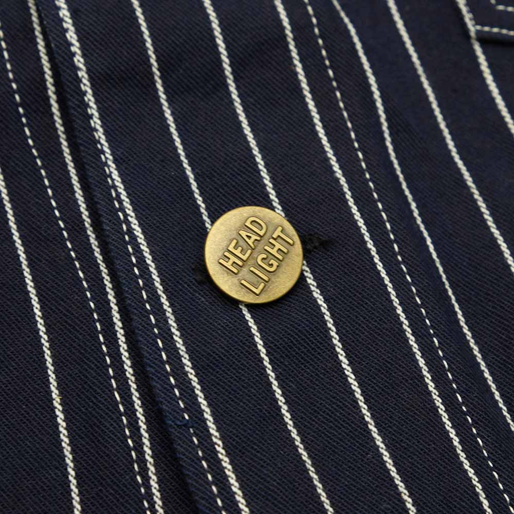 HEADLIGHT - 8oz. SPECIAL WOVEN STRIPE DENIM WORK COAT - HD15647