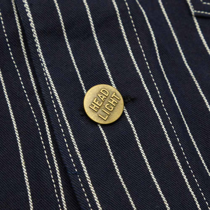 HEADLIGHT - 8oz. SPECIAL WOVEN STRIPE DENIM WORK COAT - HD15647