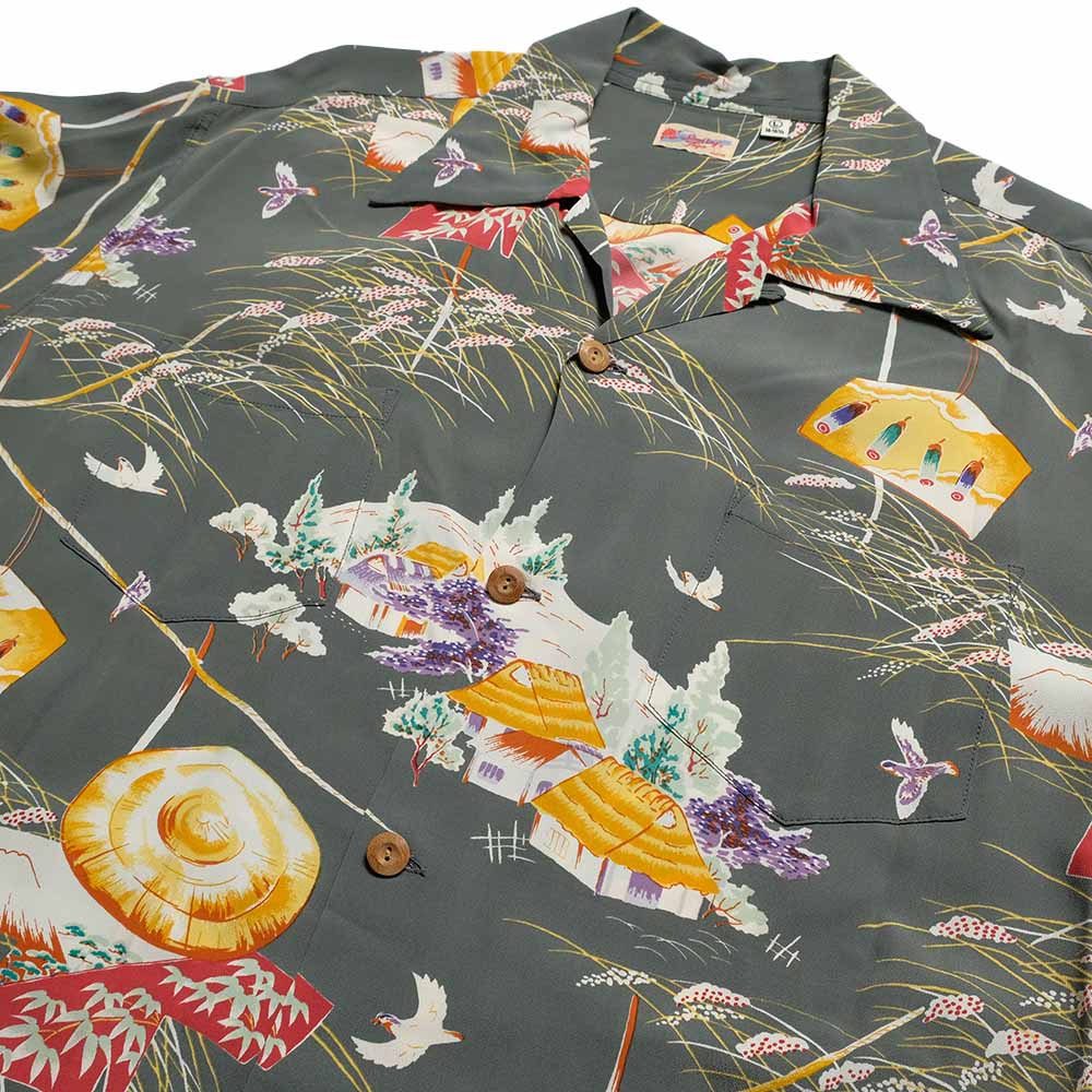 SUN SURF - STORE LIMITED - L/S RAYON HAWAIIAN SHIRT - SCARECROW - SS39623HYL